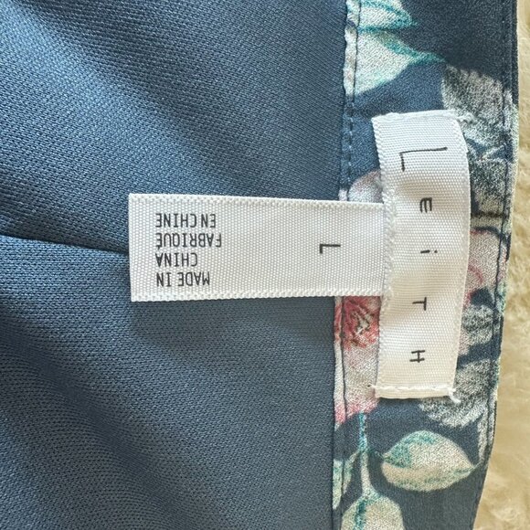 Leith Blue Pink Wrap Midi Skirt Casual - Picture 5 of 6